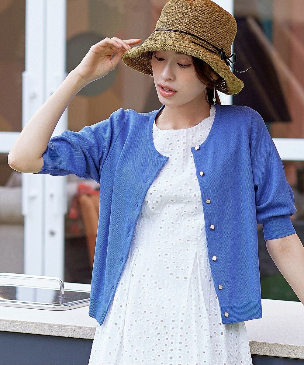 Tiaclasse ナチュラルな風合いのアンダリミックスクロシェハット 