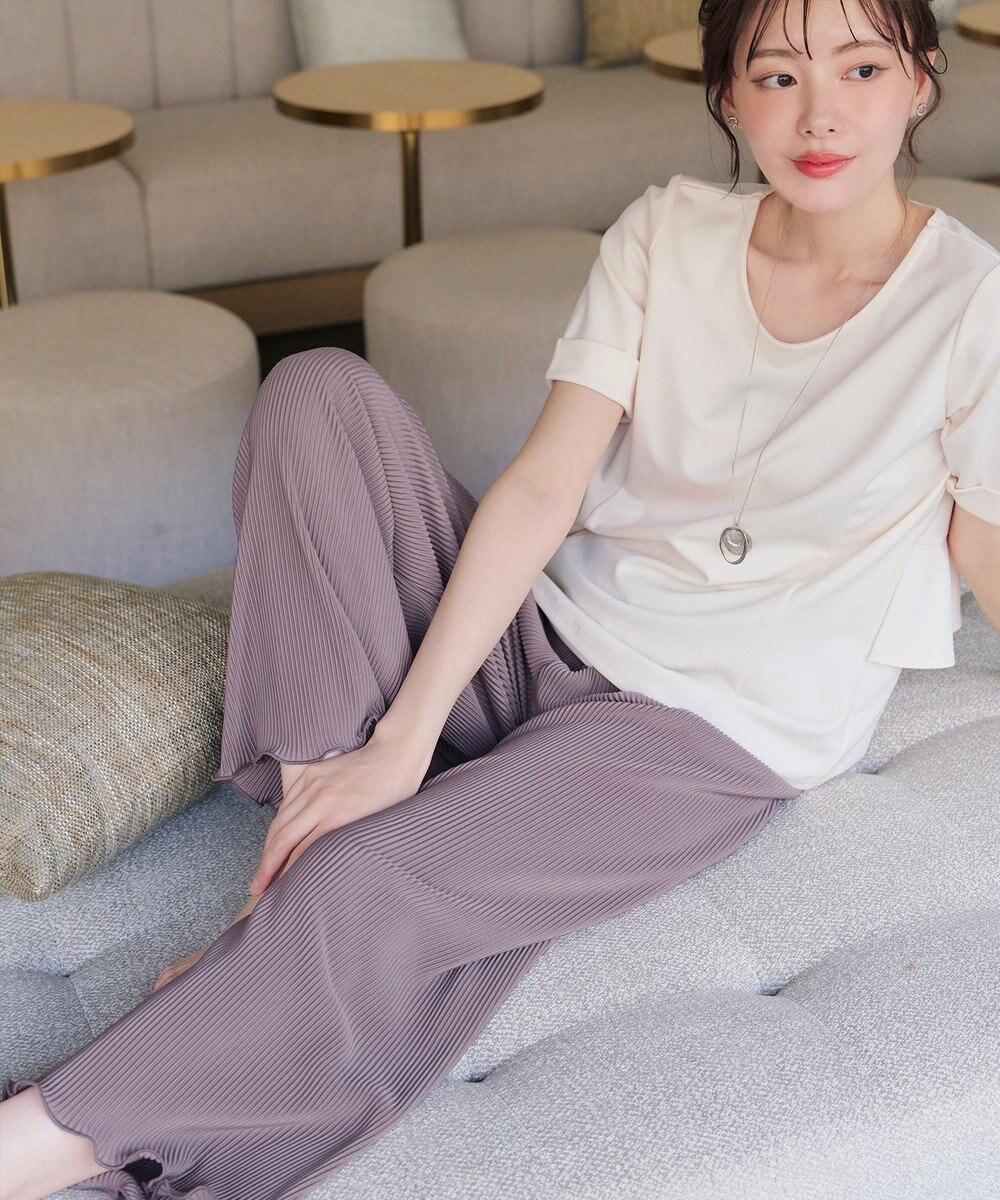 Tiaclasse 【新色追加・洗える】プリーツパンツ 