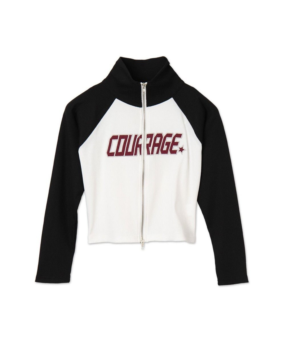 WEGO ダブルジップワッペンロゴラグランロンT 