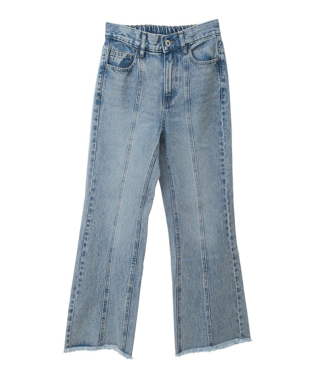 earth music&ecology フロントシームセミフレアデニムパンツ 