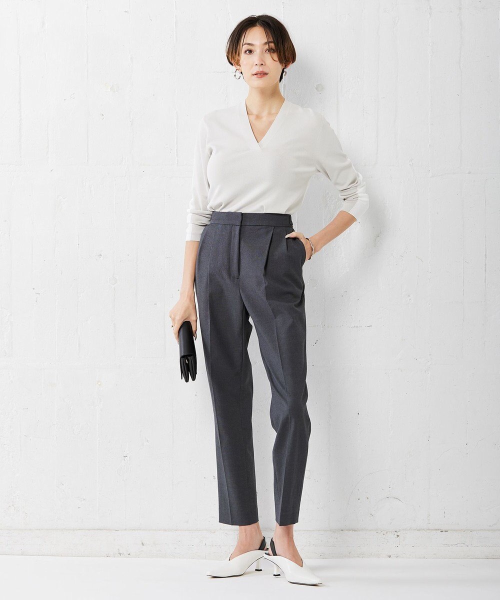 ICB 【洗える】 シンセティックフルニードル Vネックプルオーバー 