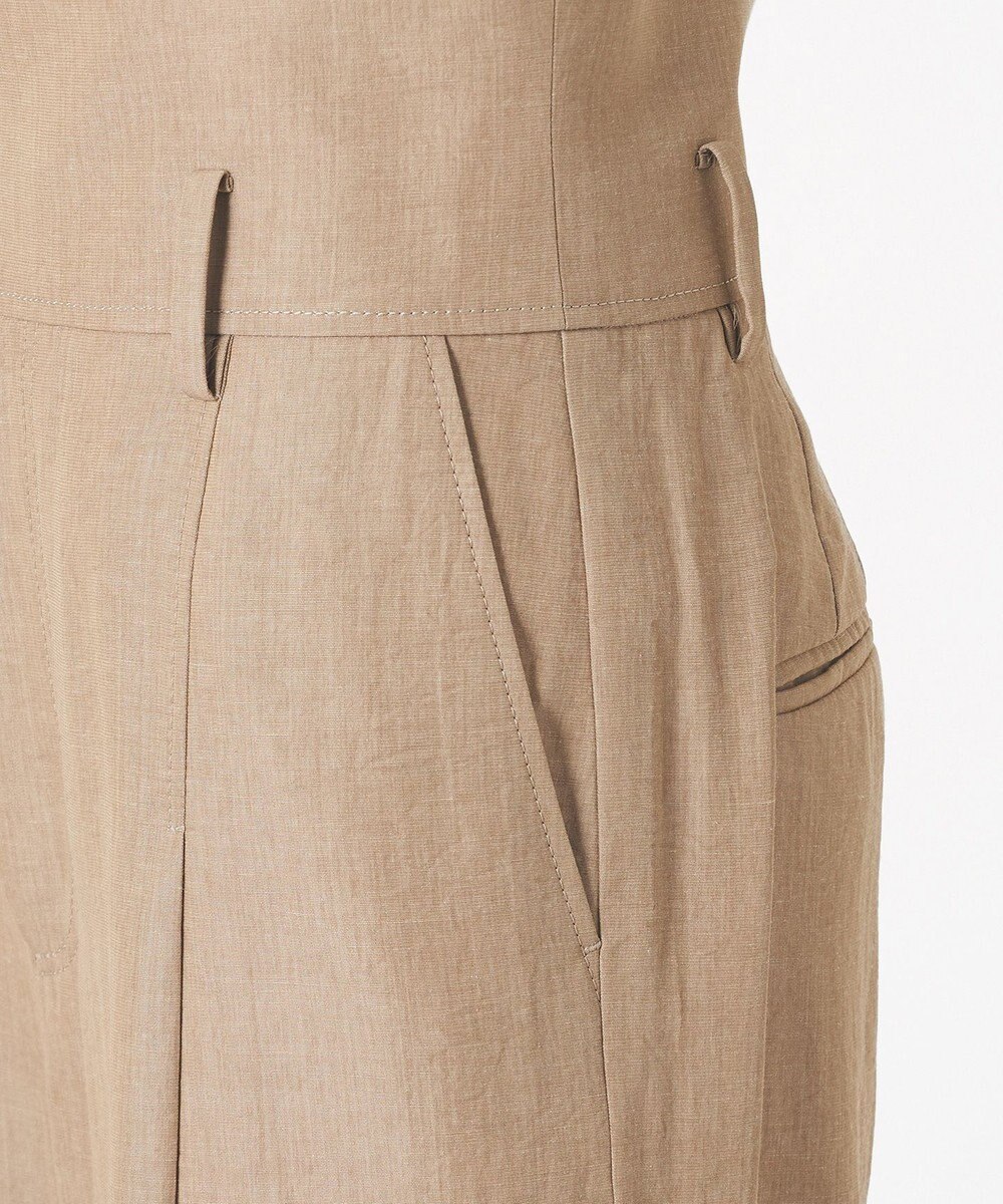 23区 【GOLD LABEL】ナチュラルシャンブレー タックパンツ 