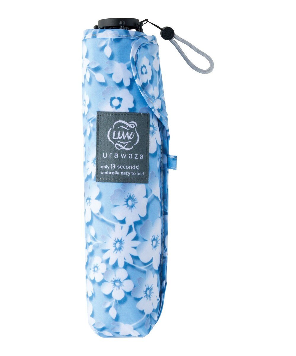 MOONBAT urawaza slim(ウラワザ スリム) 3秒でたためる傘 折りたたみ傘 フローティングフラワー 大きめ55cm UV 