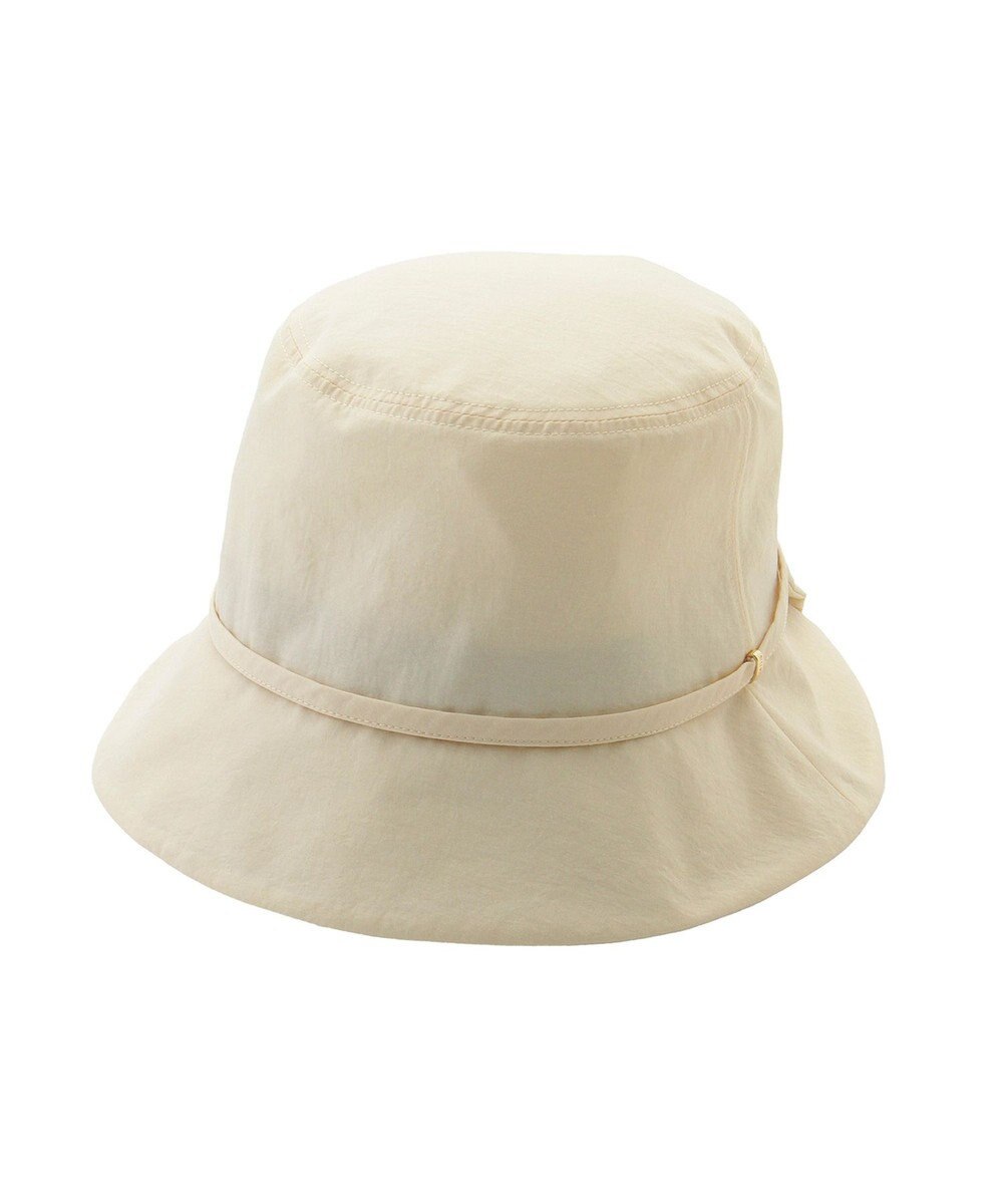 MOONBAT 【遮光100％/遮熱/UVカット】FURLA(フルラ)小ツバ 後ろ割れ バケットハット 帽子 無地 チャーム付き 手洗い可能/サイズ調整可能 