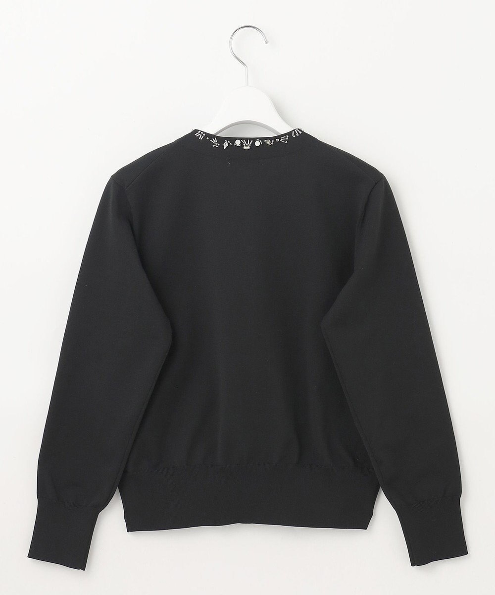 23区 【R(アール)】ブライトニット ネックビジューカーディガン 