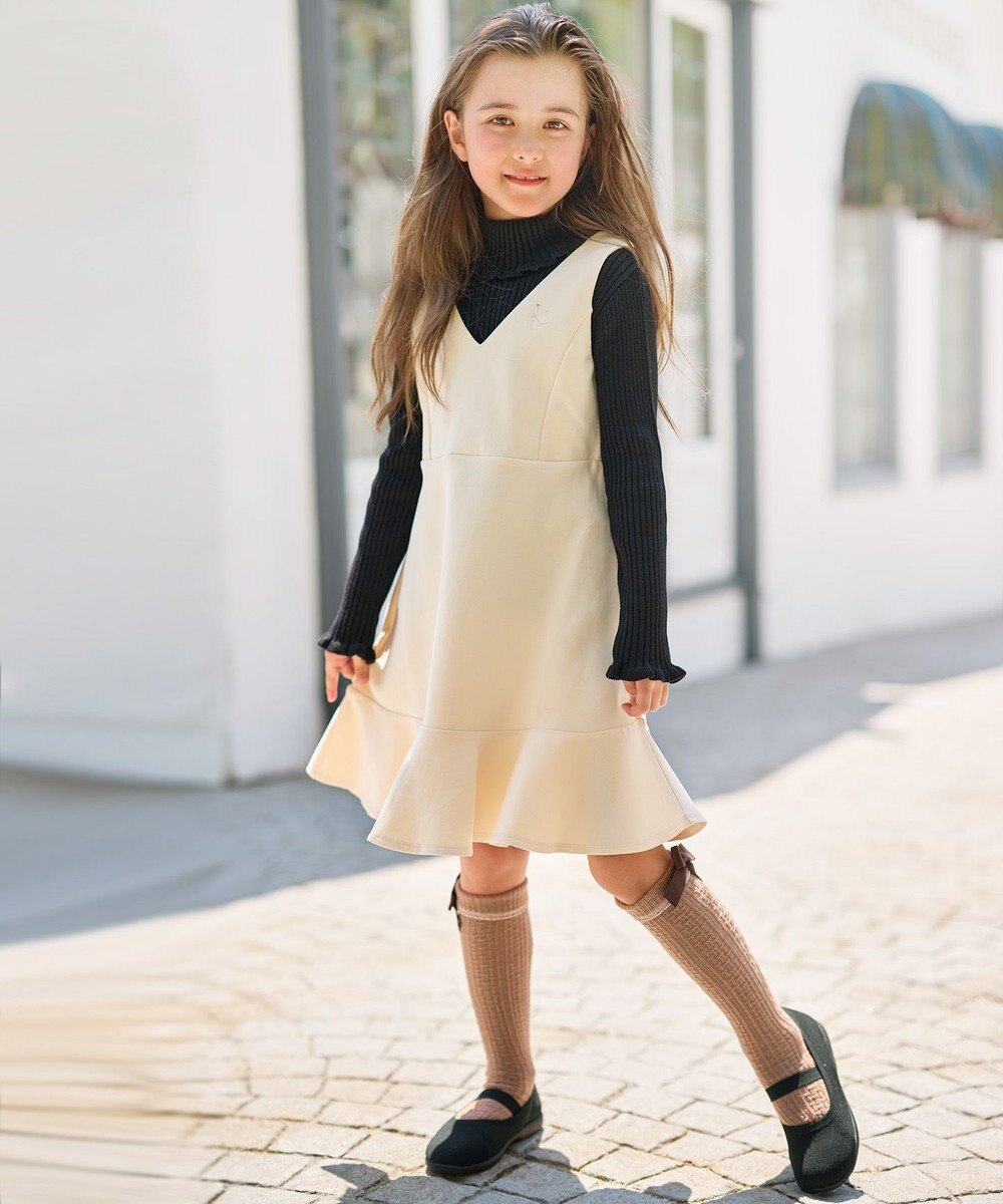 組曲 KIDS 【110-140㎝】ダンボールニット ジャンスカ 