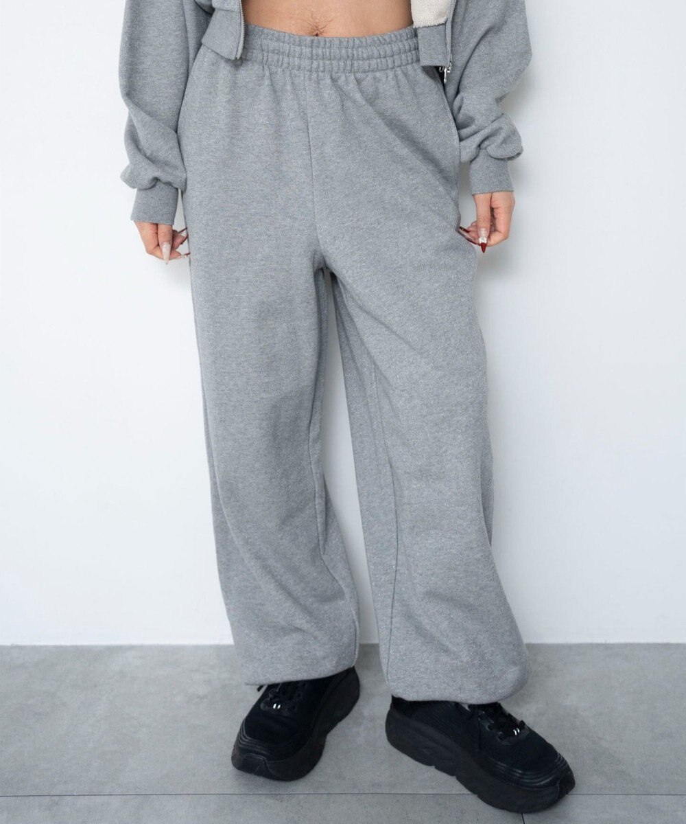 WEGO 【ウエストゴム/XSSMサイズ展開】スウェットワイドパンツ 