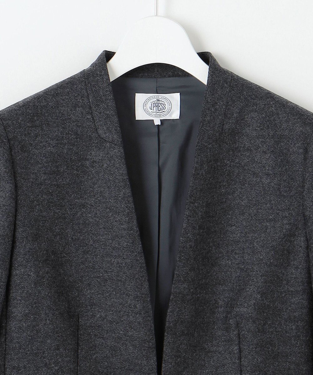 J.PRESS LADIES 【セットアップ対応】コンパクトジャージー ノーカラー ジャケット 