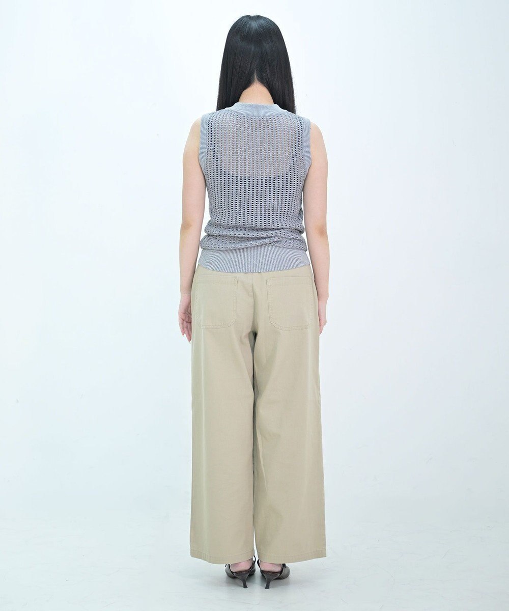 TOQUE 25SS新作〈大草直子さんアドバイザー〉【天然素材】シルク×コットン粗メッシュニットノースリーブ 