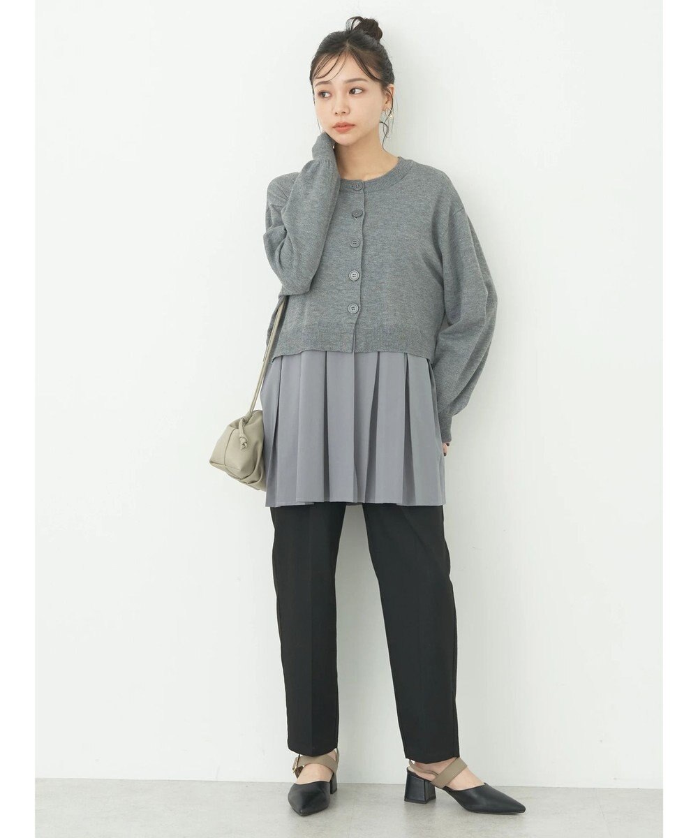 earth music&ecology 裏起毛テーパードパンツ 