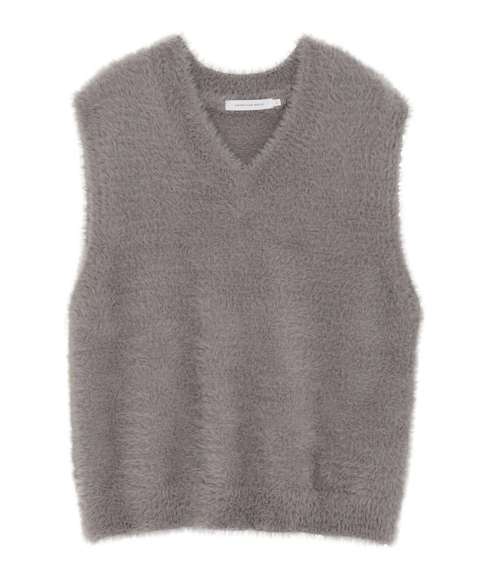 AMERICAN HOLIC 【選べる丈】シャギーニットベスト 