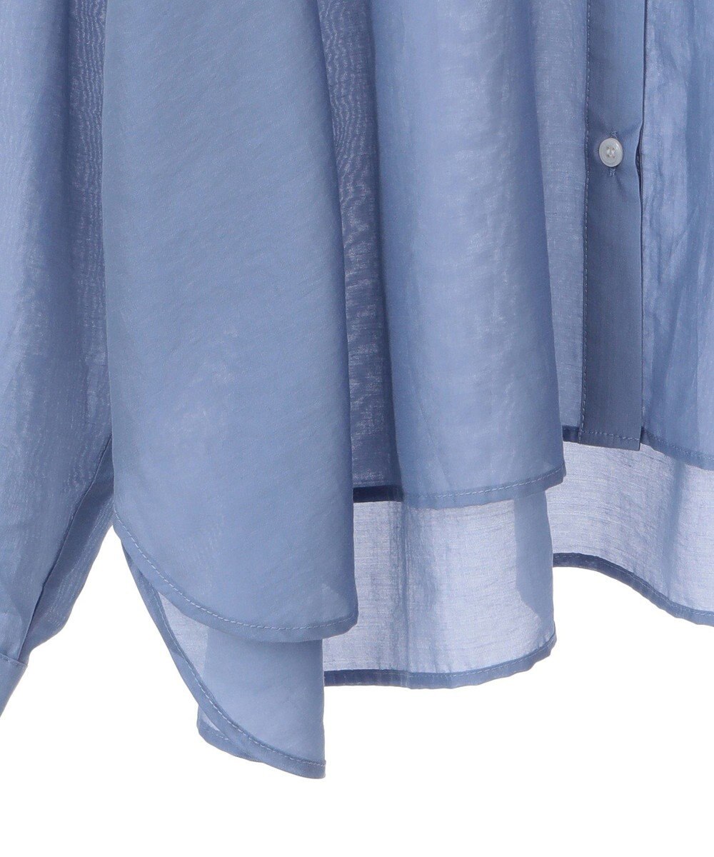 earth music&ecology ワイドシルエットシアーシャツ 