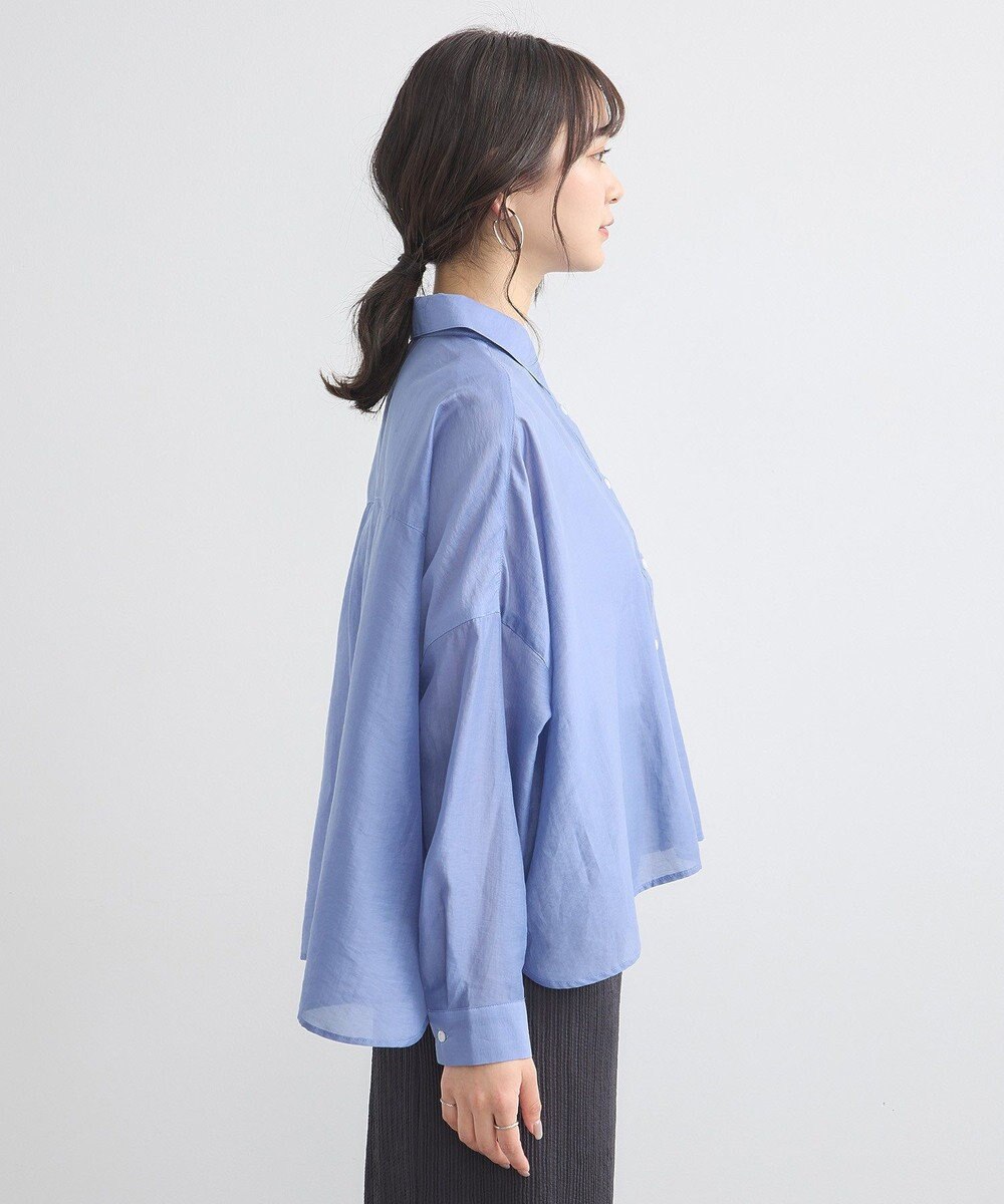 earth music&ecology ワイドシルエットシアーシャツ 