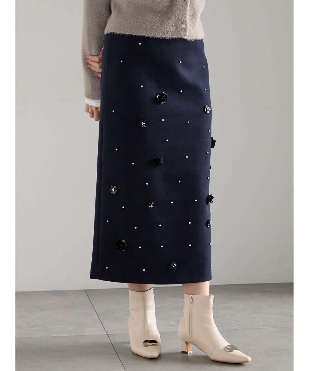 Te chichi ビジューデザインナロースカート《2025winter catalog item》 