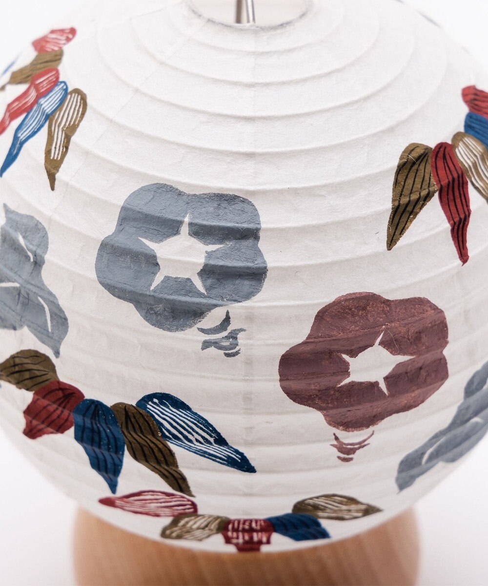 ちょうちん堂 【あかり道】〈手書絵付〉竹に朝顔 ちょうちん ライト 