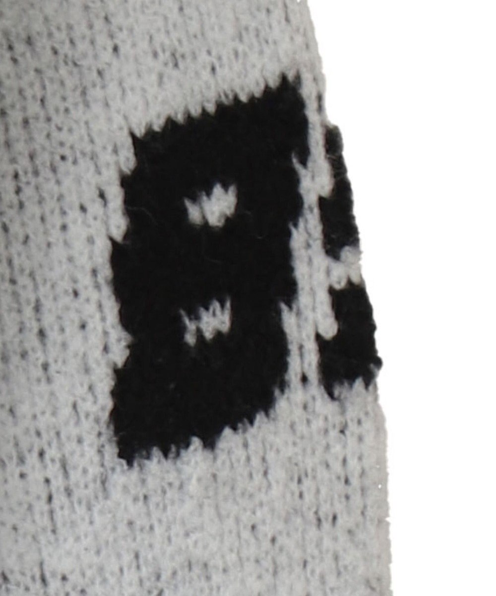 WEGO 配色スポーツグラフィックフラッフィーニットプルオーバー 