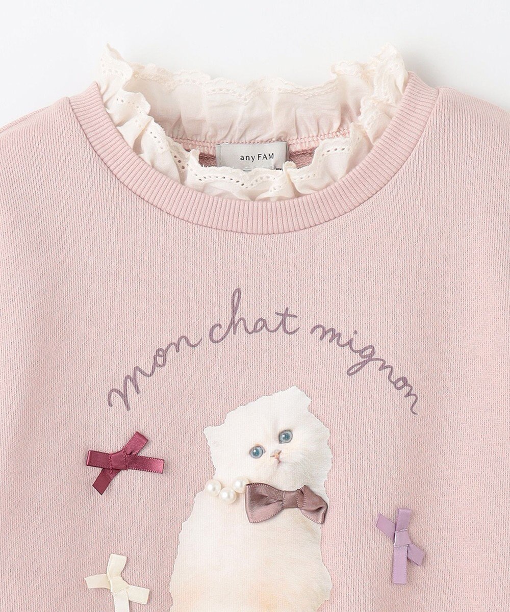 ANY KIDS フォトネコ 裏毛 トレーナー 