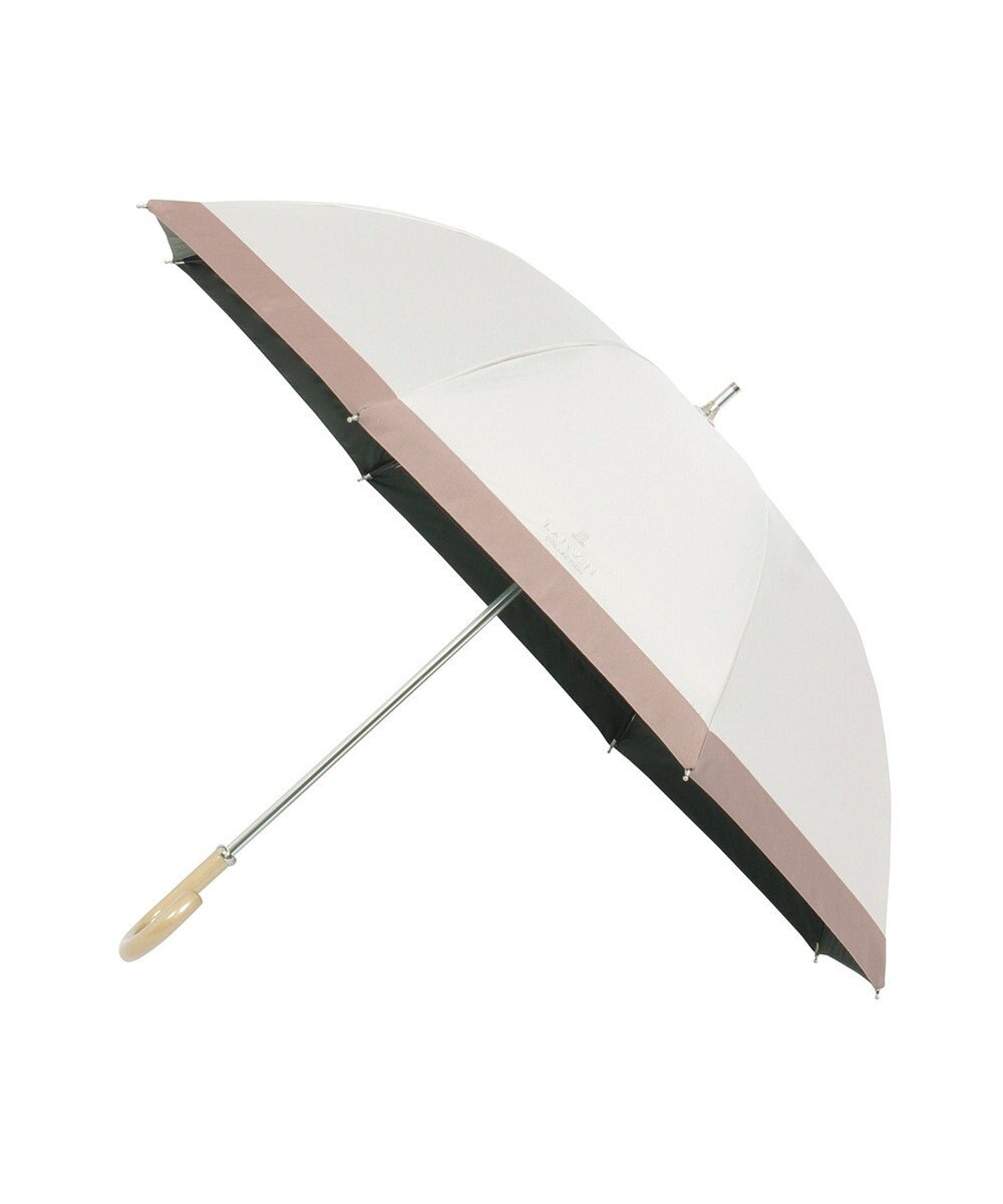 MOONBAT 【遮光/晴雨兼用日傘】LANVIN COLLECTION (ランバン コレクション)グログランリボン バイカラー 遮熱 UV 長傘 