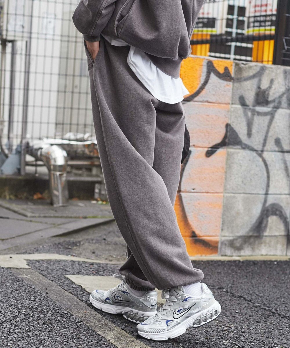 WEGO ピグメントロゴスウェットパンツ 