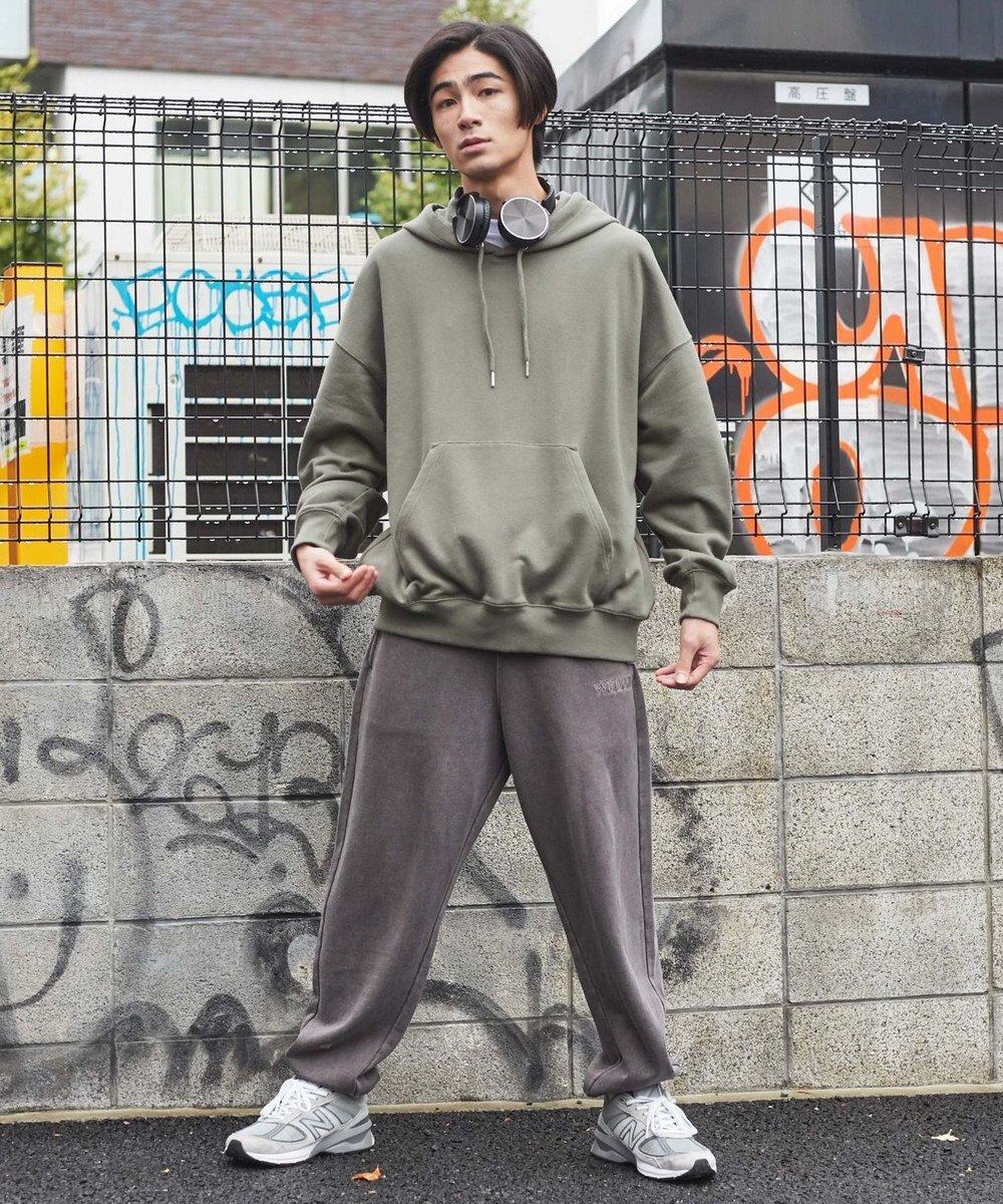 WEGO ピグメントロゴスウェットパンツ 