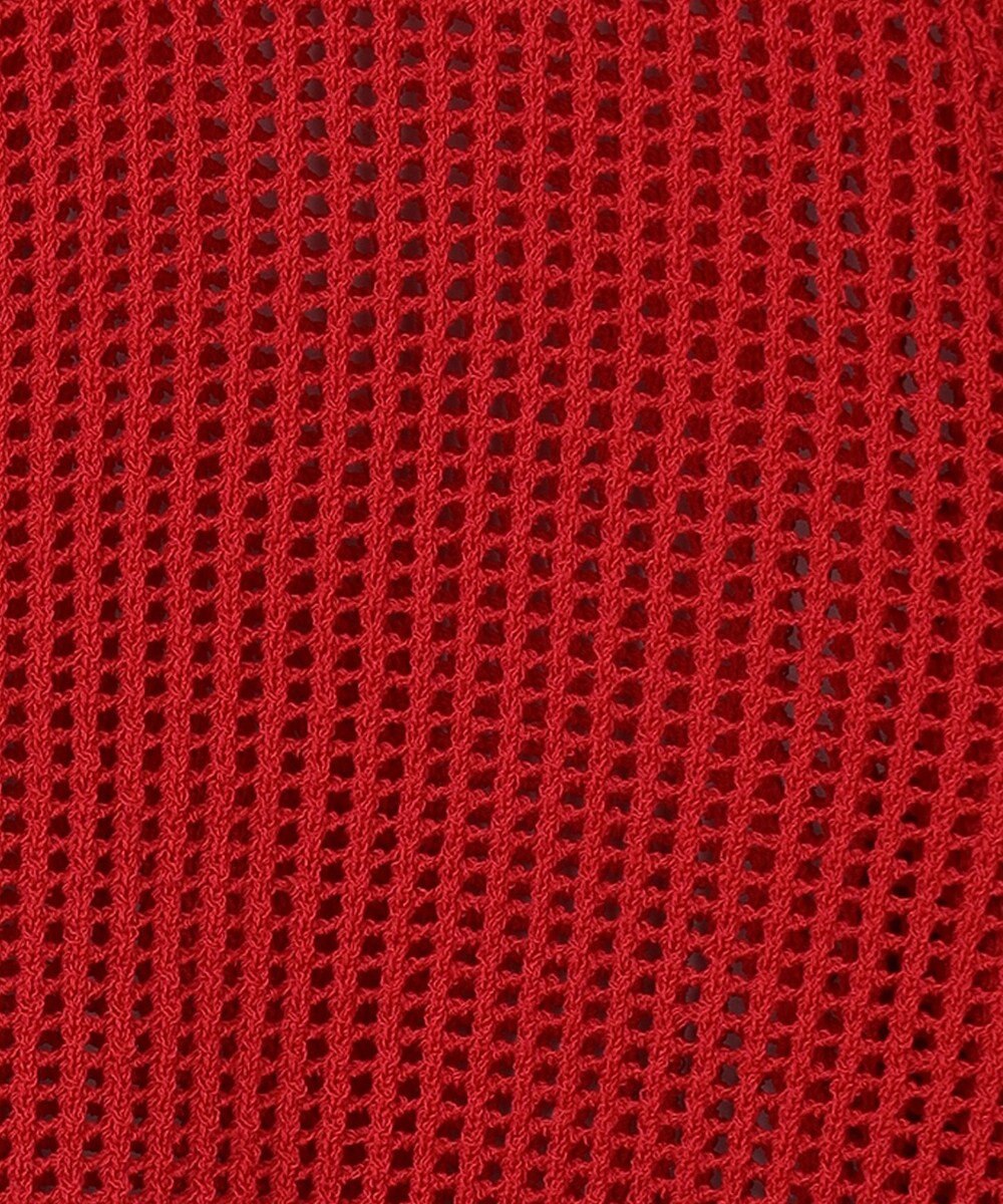 組曲 L 【先行予約・前後着用可】メッシュニット 七分袖カーディガン 