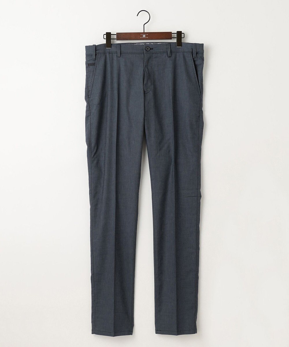 JOSEPH ABBOUD 【キングサイズ・ウエストも伸びる！/ストレッチ】ミックスリネンシャンブレーパンツ 