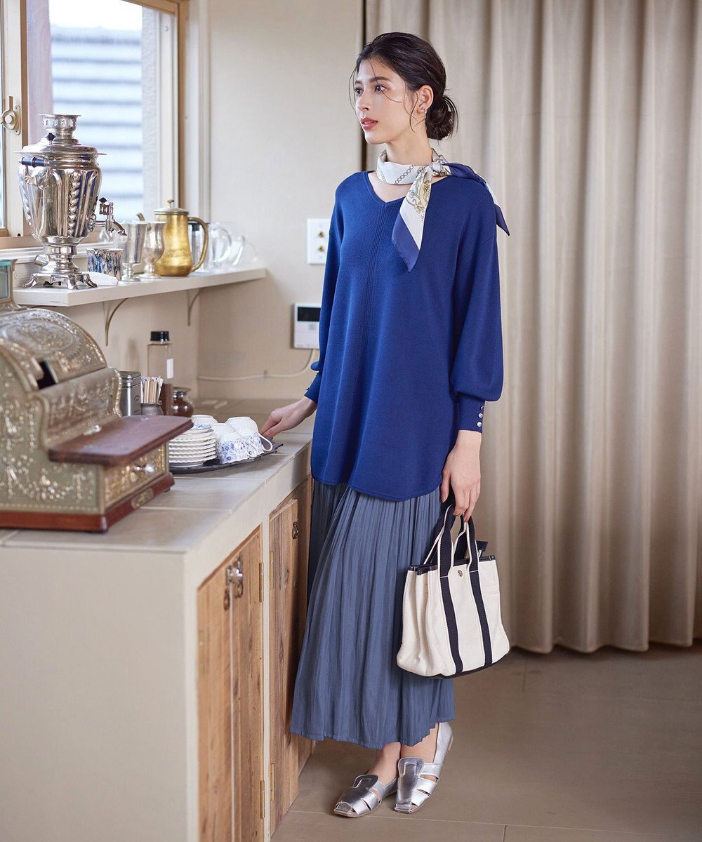 Tiaclasse 【安田美沙子さん着用・洗える】ヴィンテージサテンプリーツスカート 