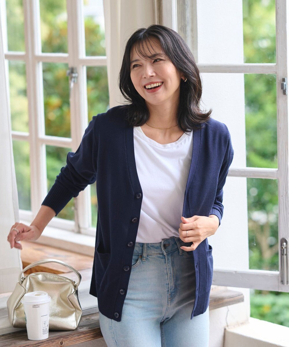 WEGO 【WEB限定/2025年秋冬新作//洗濯OK/毛玉レス/MLXLサイズ展開/オフィス/カジュアル】ベーシックニットカーディガン 