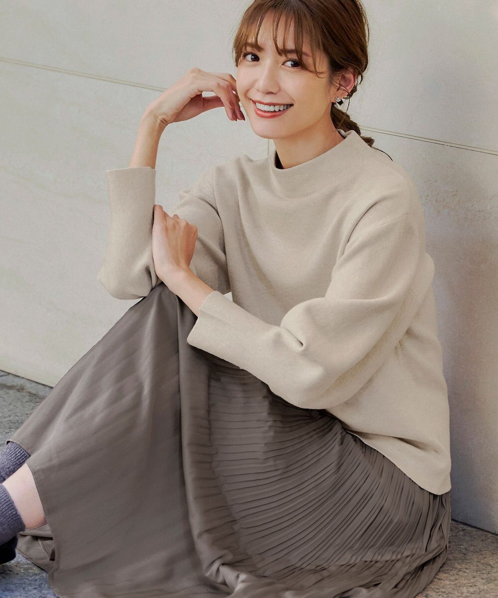 Tiaclasse 【安田美沙子さん着用・洗える】ヴィンテージサテンプリーツスカート 