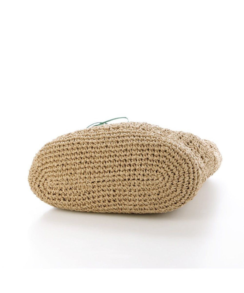 UNBILLION カシュカシュ cachecache / ドロストフリルハンドル地柄編みトート カゴバッグ 