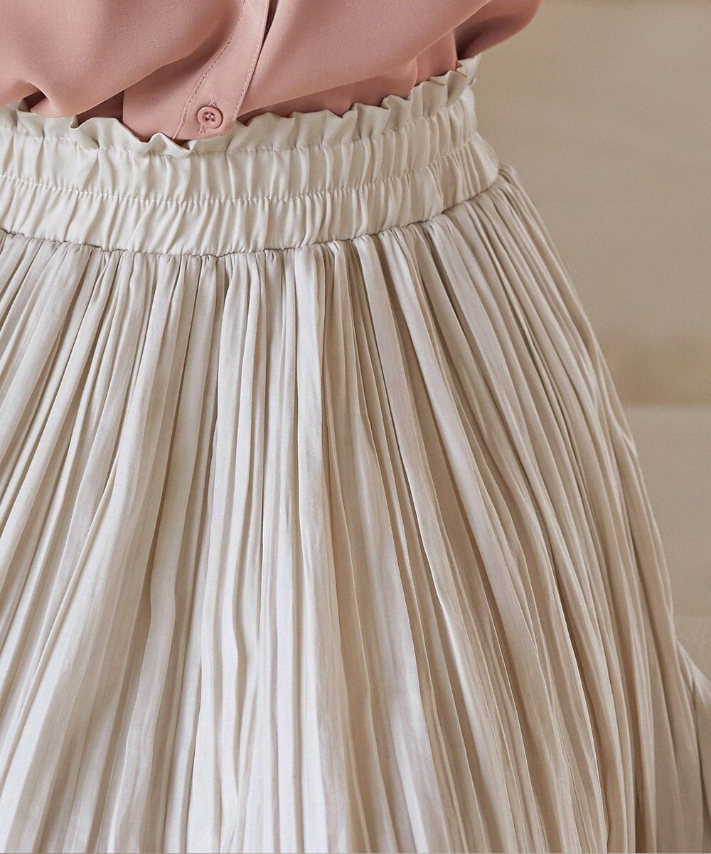 Tiaclasse 【安田美沙子さん着用・洗える】ヴィンテージサテンプリーツスカート 