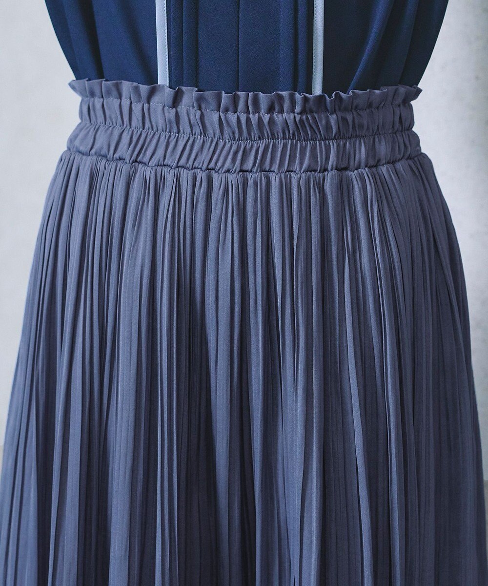 Tiaclasse 【安田美沙子さん着用・洗える】ヴィンテージサテンプリーツスカート 