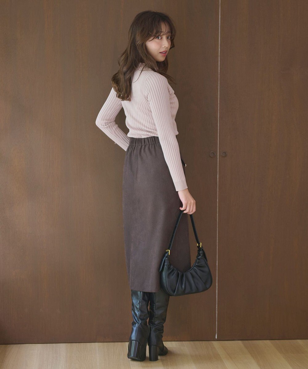 Feroux 【洗える】フラップポケット スカート 