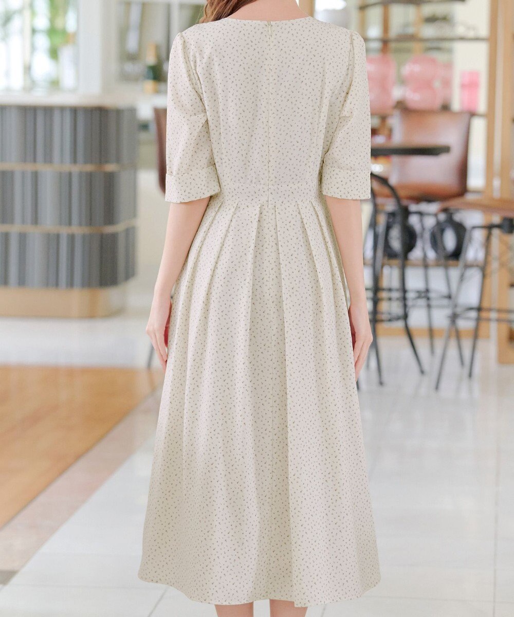 Tiaclasse L 【洗える】変形ドット柄ワンピース 