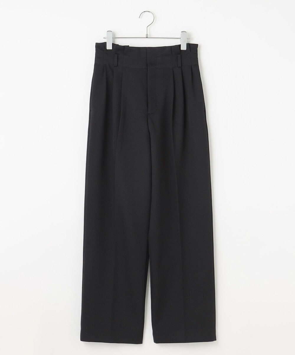 #Newans ハイウエスト2タックパンツ 