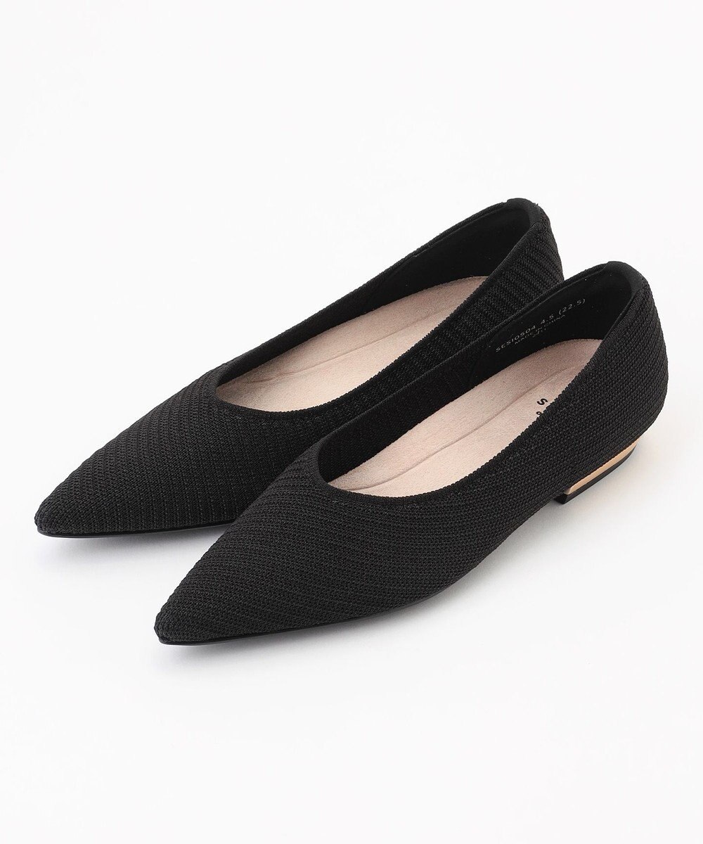 steppi 【洗える/撥水】メタルヒール フラット パンプス 