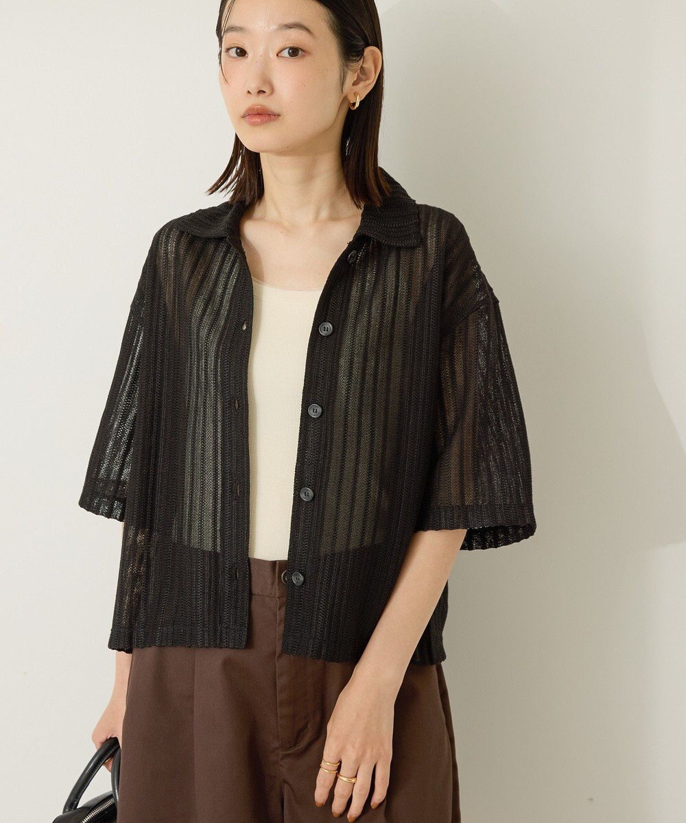 AMERICAN HOLIC メッシュ半袖ブラウス 