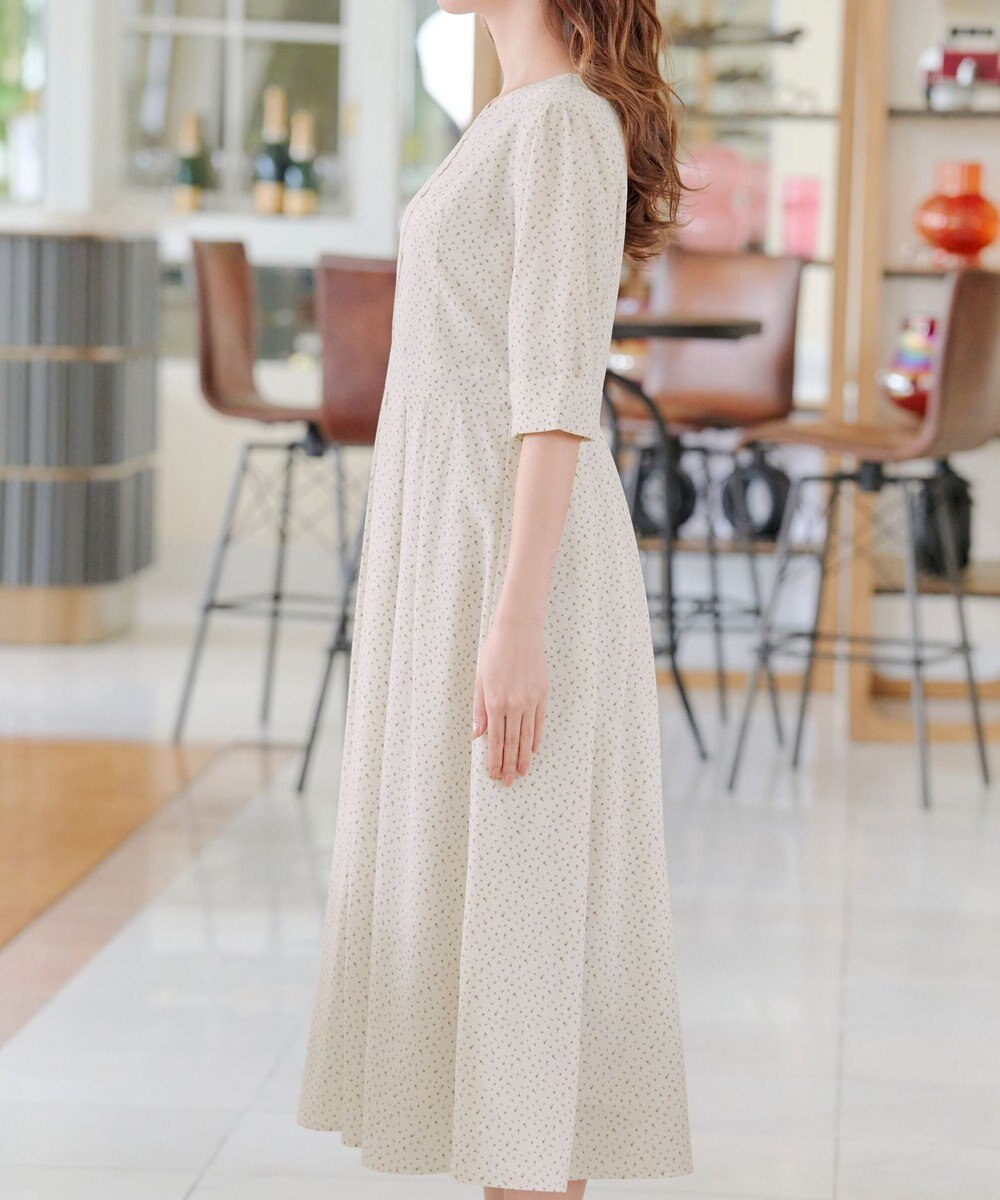 Tiaclasse L 【洗える】変形ドット柄ワンピース 