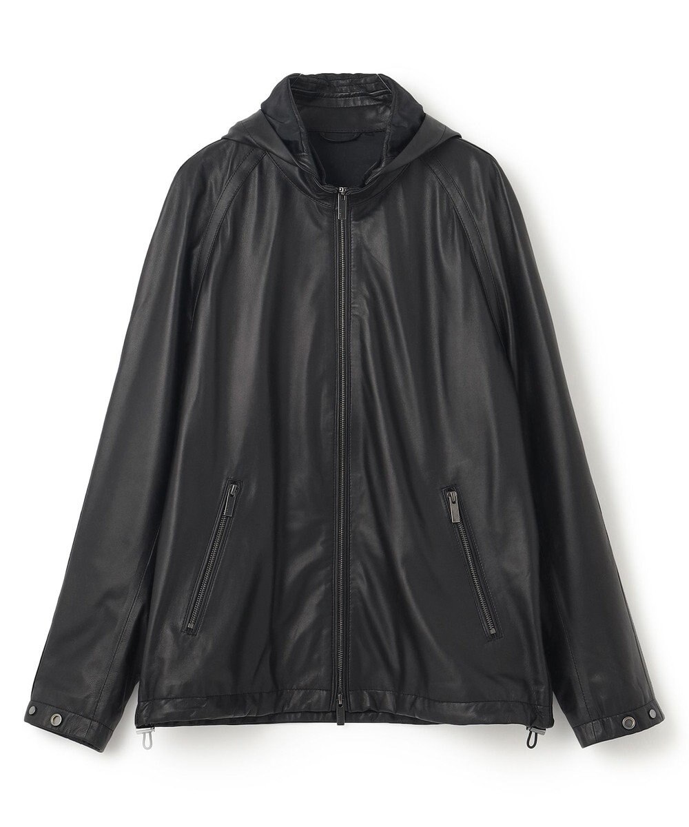 JOSEPH HOMME ライトラムナッパレザー　フードブルゾン 