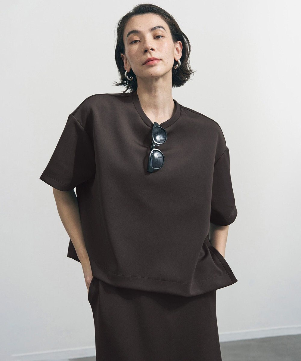 UNFILO 【VERY掲載】BEAUTY FORM JERSEY light サイドZIP プルオーバー 