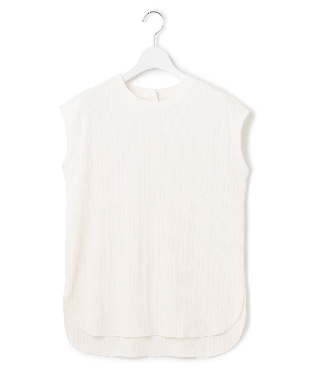 23区 【SLOW/洗える】ランダムリブフライス フレンチスリーブ カットソー 