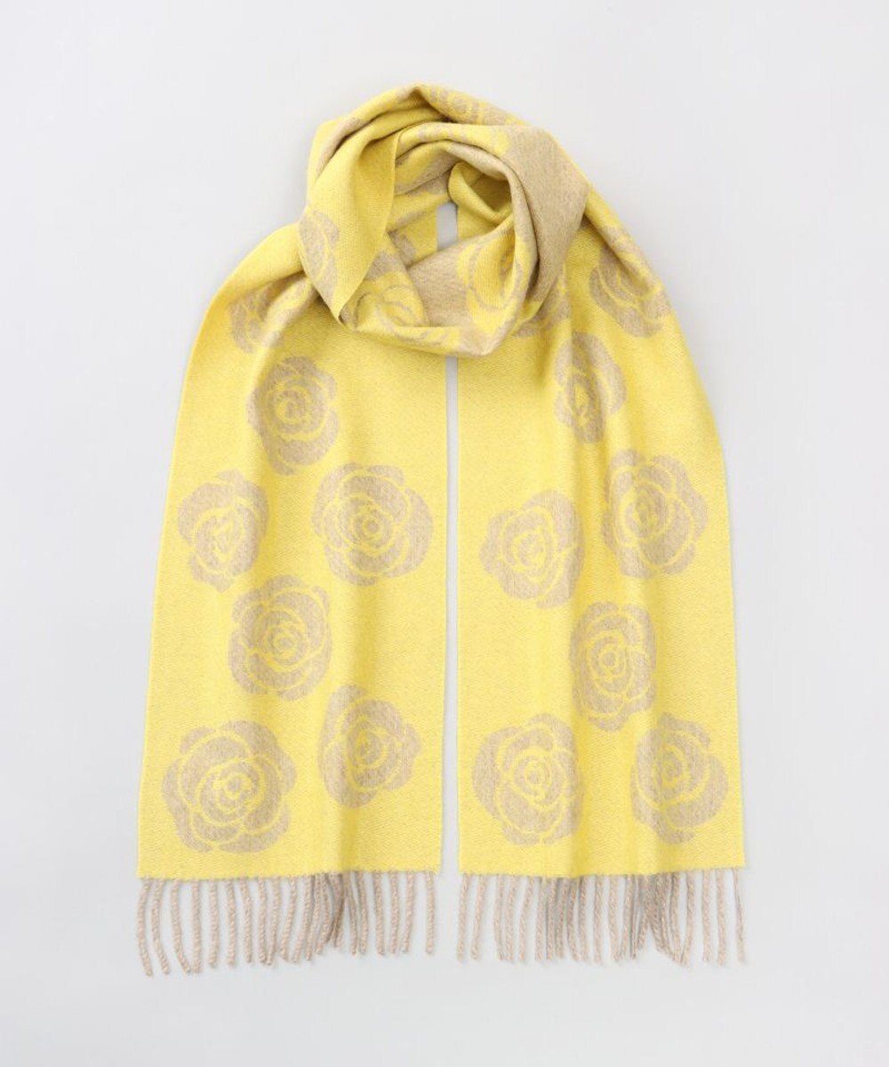 AURORA LANVIN COLLECTION（ランバン コレクション） カシミヤ１００％厚手柄ジャカードプチマフラー 