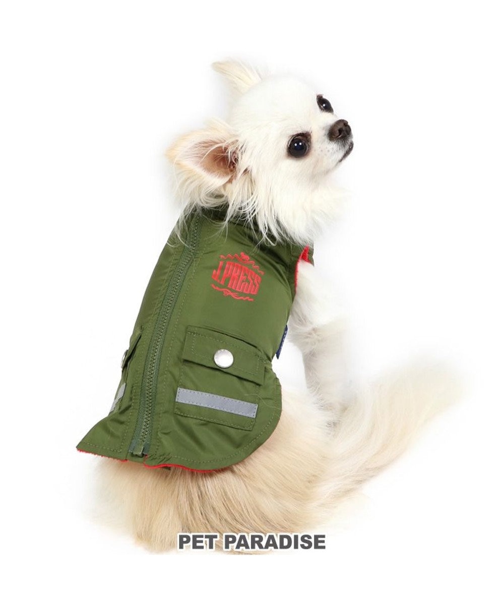 PET PARADISE 犬の服 犬 服 秋冬 J.PRESS ウィンド ベスト 【小型犬】 カーキ