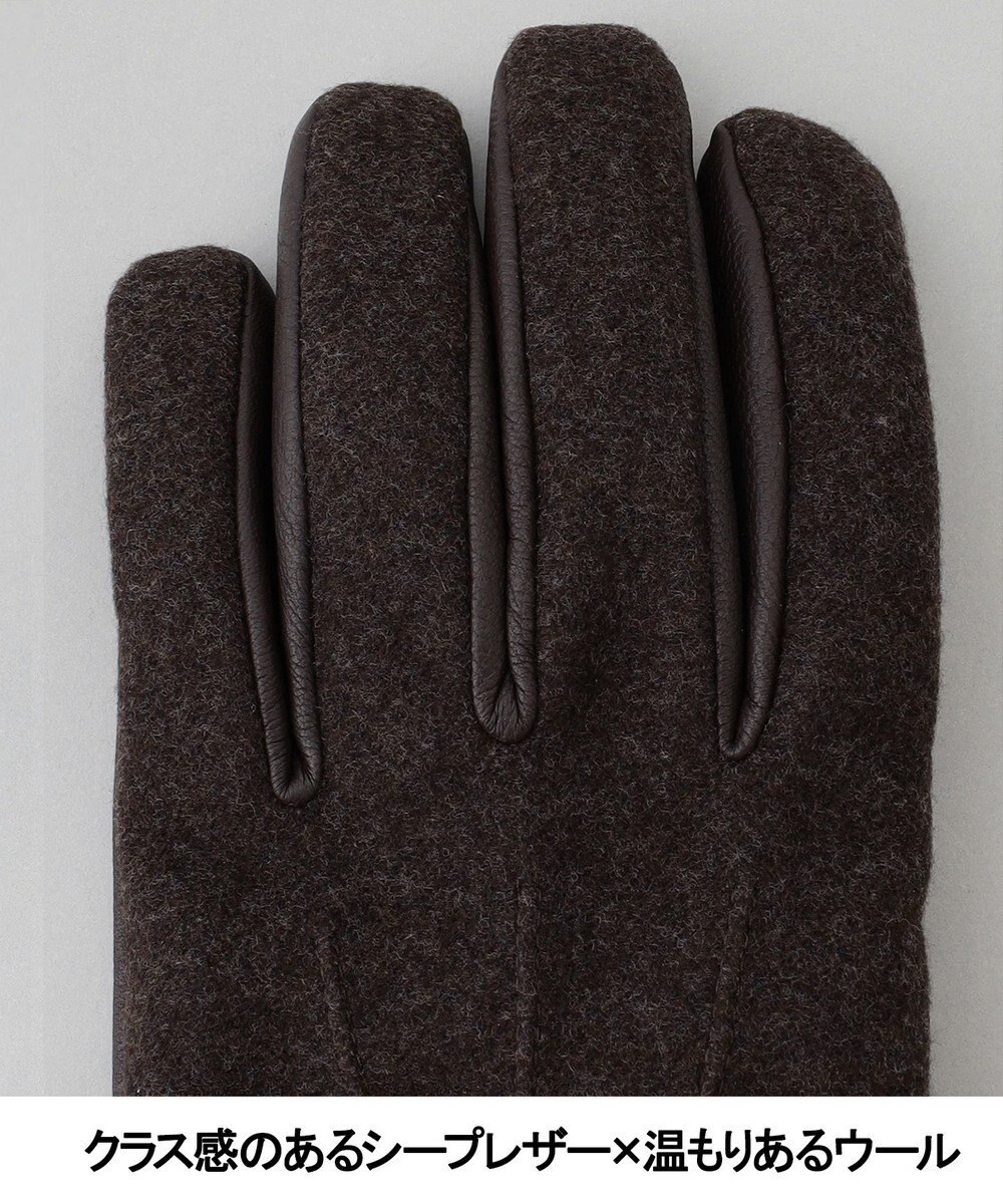 GOTAIRIKU 【スマホ対応】DRAGO/ドラゴ ウールシープレザーコンビ グローブ_無地 