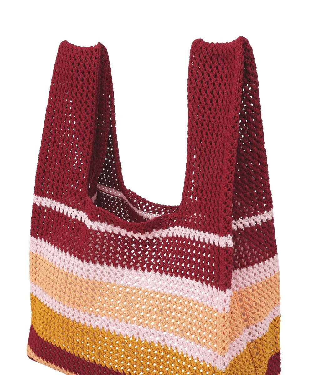 earth music&ecology マルチボーダーニットバッグ 