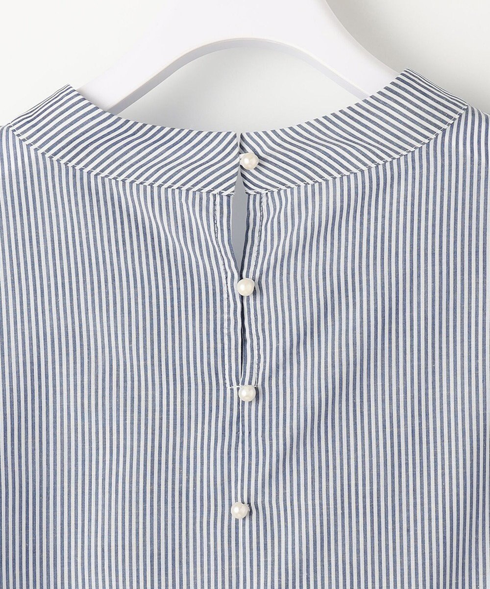 ANY SIS S 【洗える】フェイクパールストライプ ブラウス 