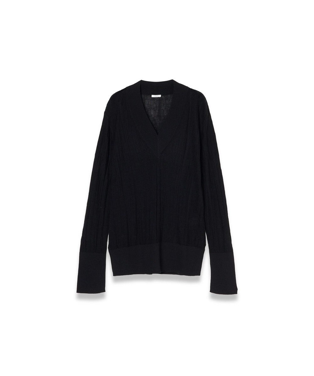 JOSEPH クリンクルリブ　Vネックニット 