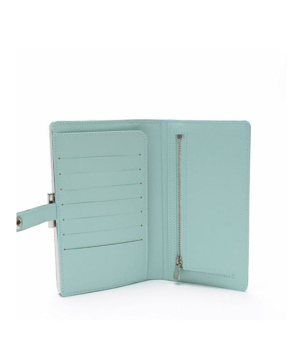 A.D.M.J. 【牛革】メタリックレザー/ガマグチ付ロングウォレット 