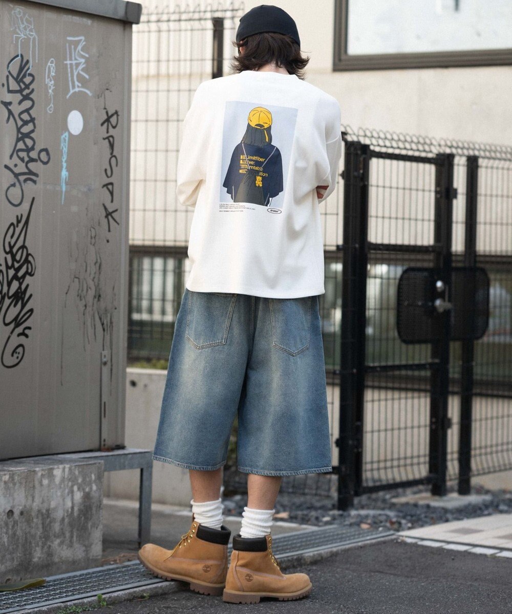 WEGO 【ユニセックス着用ITEM/MLサイズ展開】ガールプリントT（LS） 