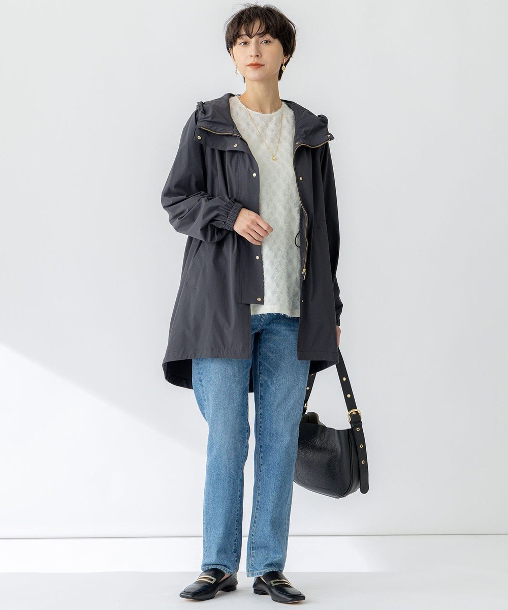 23区 【撥水加工】ナイロン2WAYストレッチ フーデットアウター 